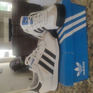 Adidas White and Black Classic Sneakers NEVER WORN